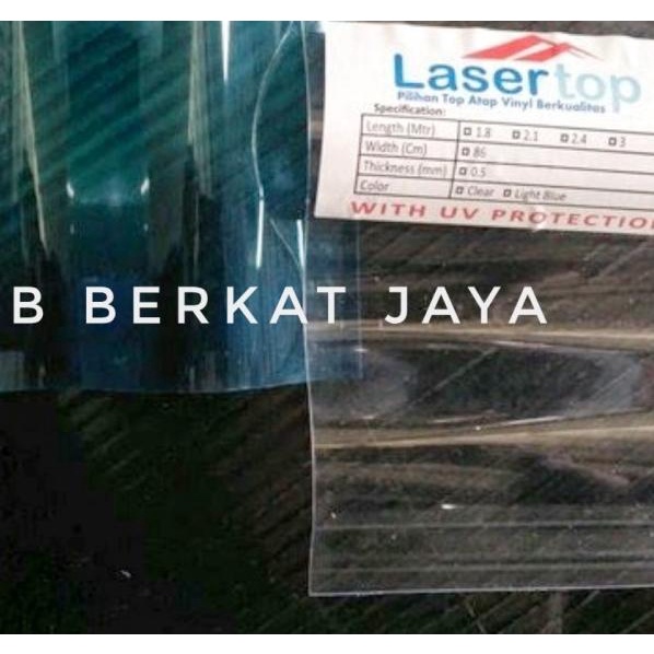 ATAP FIBER GELOMBANG PLASTIK CLEAR BENING LASERTOP 180 CM X 80 CM