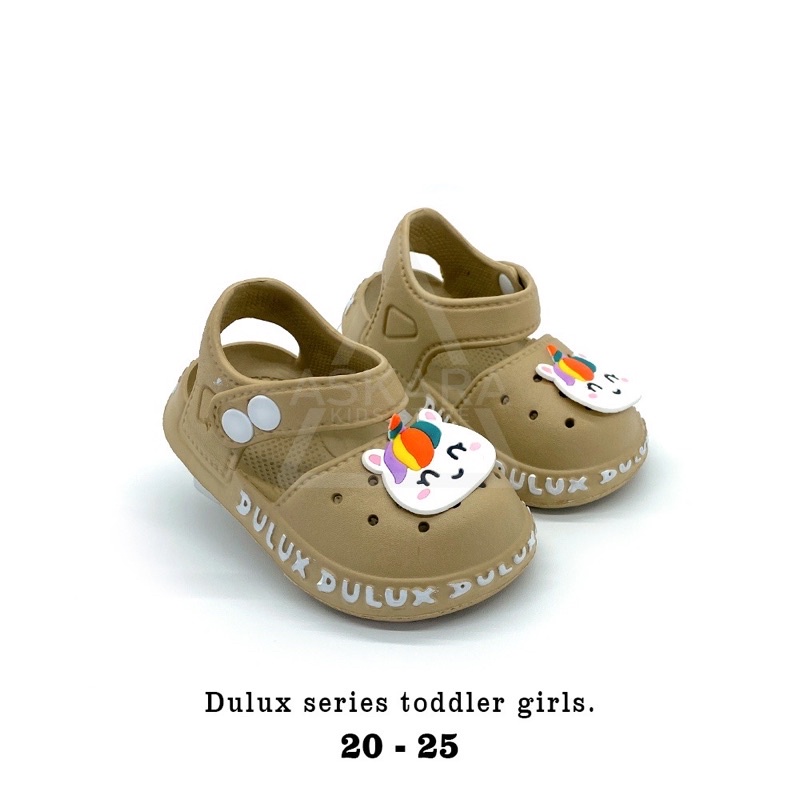 DX-376E Sandal Sepatu Anak Perempuan Karakter Unicorn Merek Dulux Ukuran 20-25 Usia 1 2 3 4 5 tahun Murah EVA