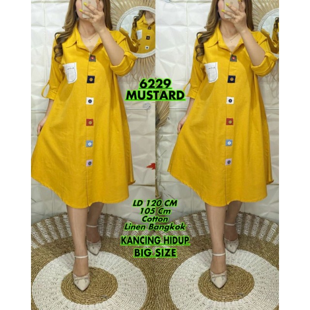Dress 6229 Cotton Linen Bangkok