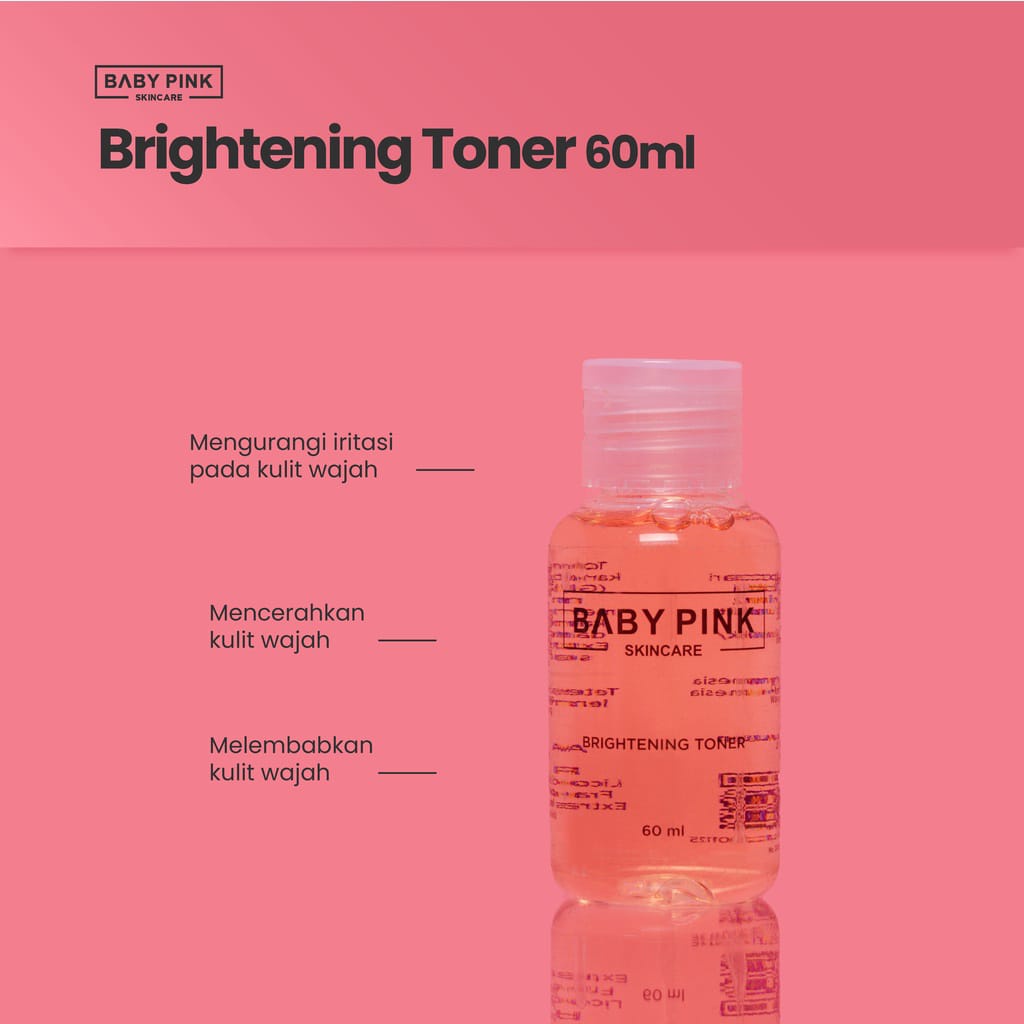 [ORIGINAL &amp; BONUS PARFUM] Baby Pink Skincare Paket Whitening Series Resmi BPOM