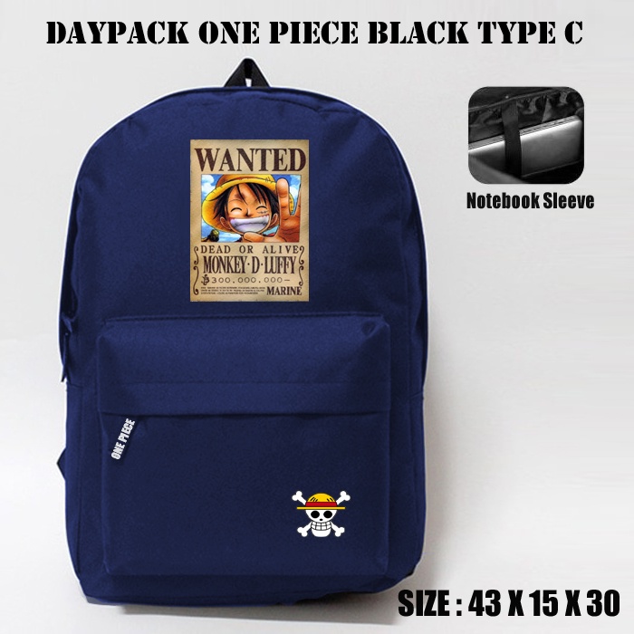 TAS ONE PIECE - TAS SEKOLAH ONE PIECE - TAS LUFFY ONE PIECE - TAS RANSEL ANIME ONE PIECE - BACKPACK 