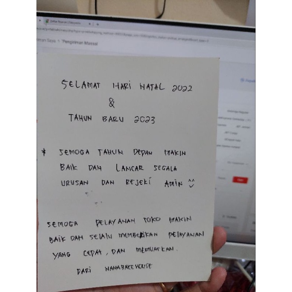 KARTU UCAPAN NATAL MERRY CHRISTMAS BESAR ,