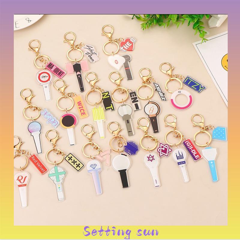 NCT/BLACK PINK/BTS/ITZY Gantungan Kunci Mini Key Chuain Lucu Kpop Keychain Akrilik Mendukung Aksesoris TN