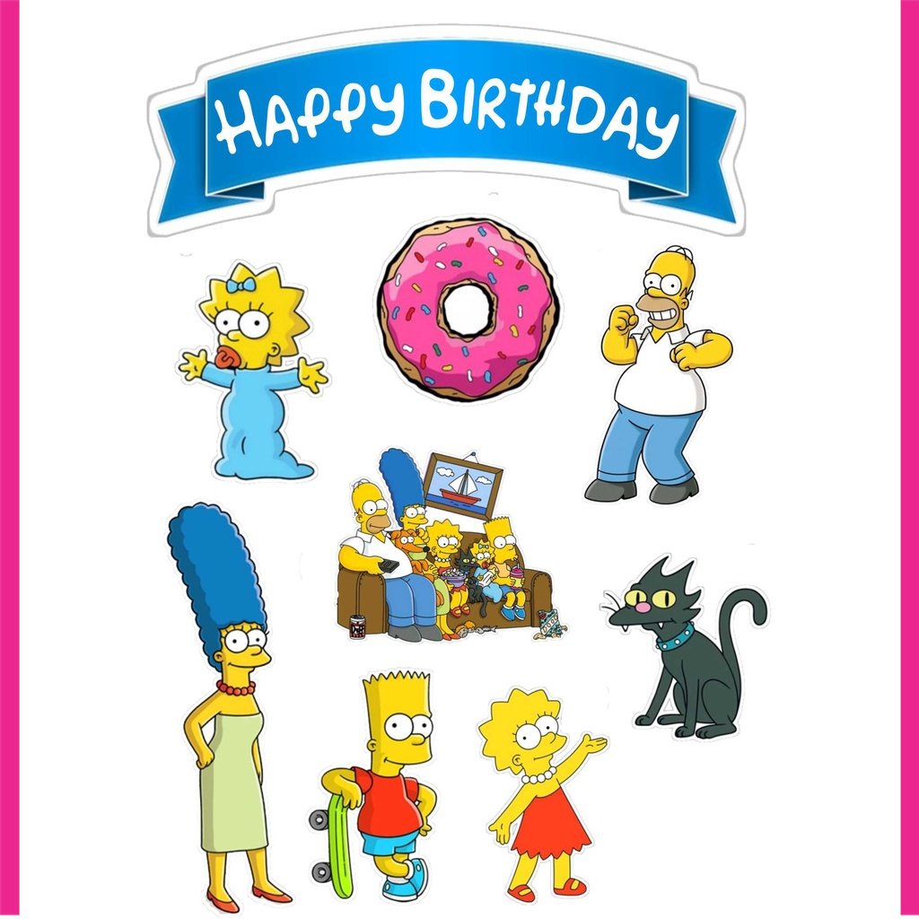 

BIGBAG TOPPER CAKE ULANG TAHUN / HIASAN KUE THE SIMPSON