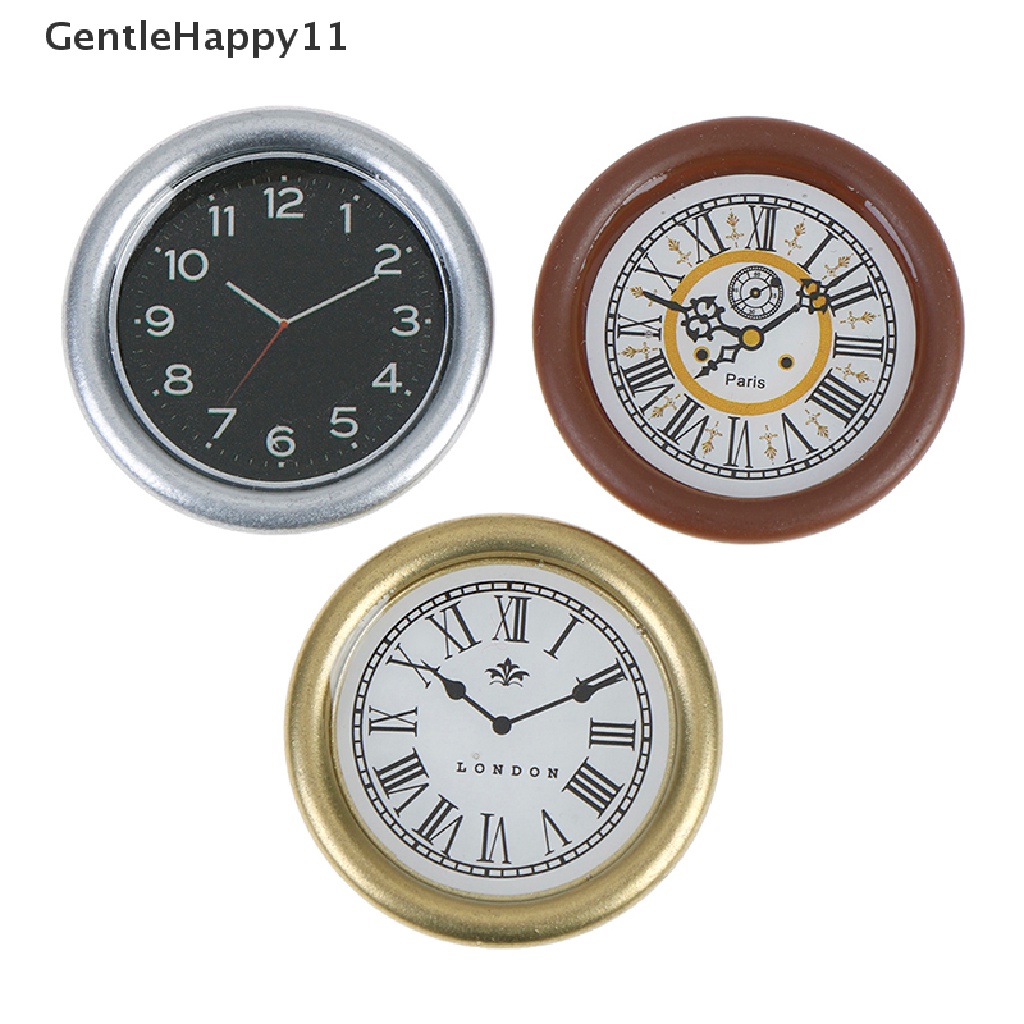 Gentlehappy 1: 12jam Dinding Miniatur Rumah Boneka miniaturas home decor Mainan id