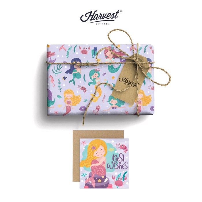 

Paket Kertas Kado & Kartu Ucapan Harvest Wrap Kit Playground - Mermaid