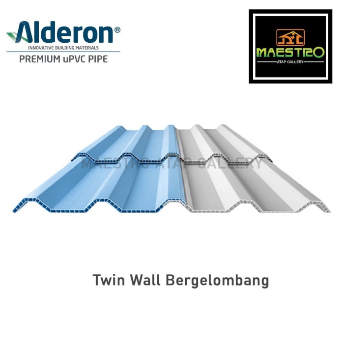 Atap uPVC Alderon Twin Wall Bergelombang