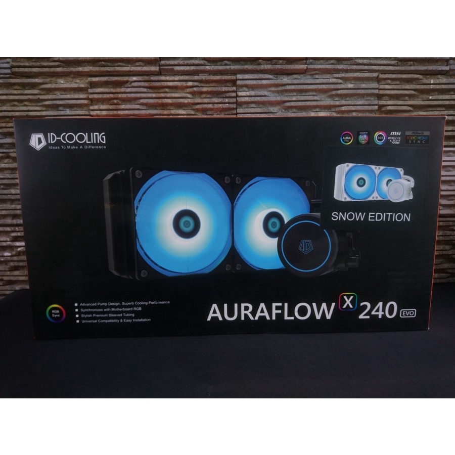 FAN PROCessor ID-COOLING AURAFLOWX 240 EVO SNOW RGB SYNC