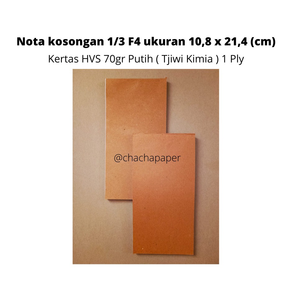 

NOTA KOSONGAN HVS