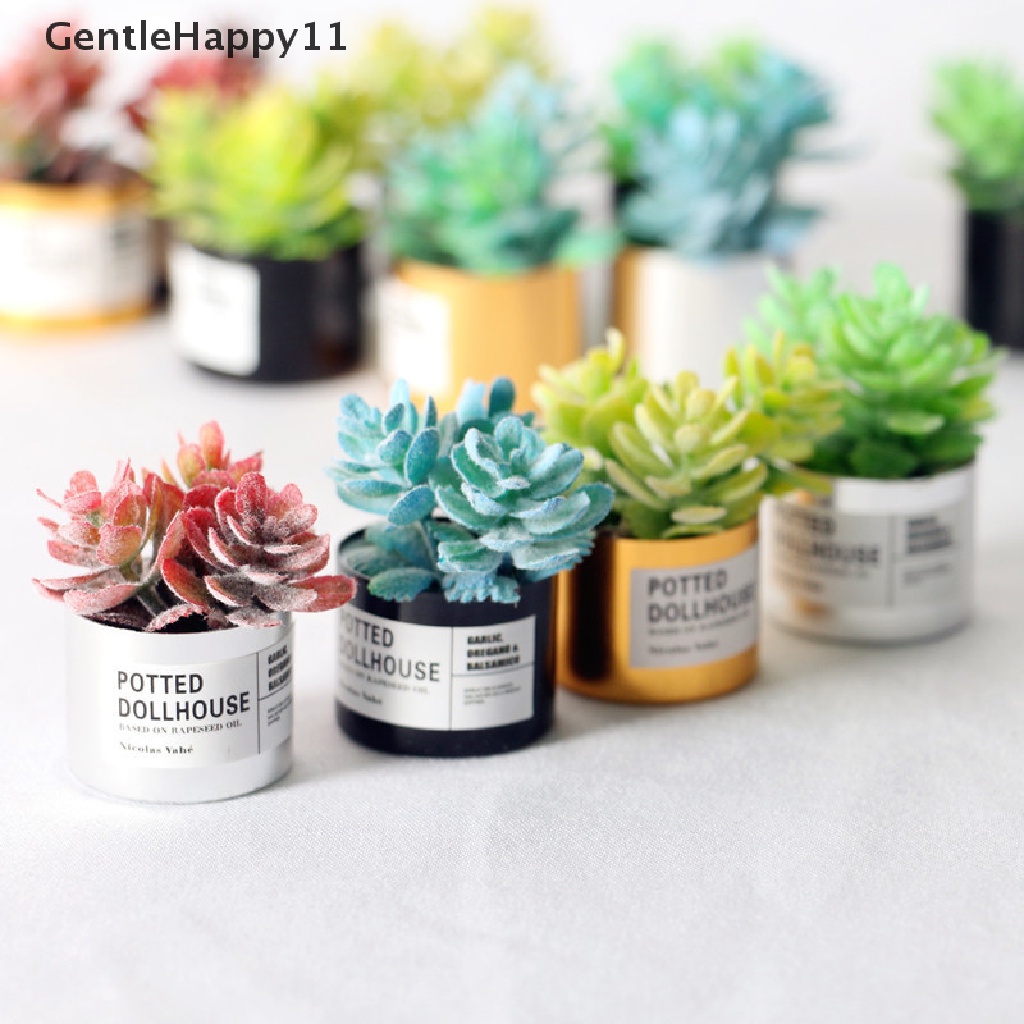 Gentlehappy Simulasi s Hijau Mini Pohon Pot Untuk 1: 12miniatur Pot Rumah Boneka id