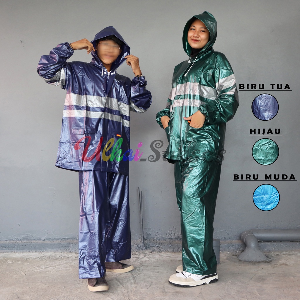 Elmondo Jas Hujan setelan Stardust 907 - Raincoat Dewasa Jaket Celana Pria Wanita Murah