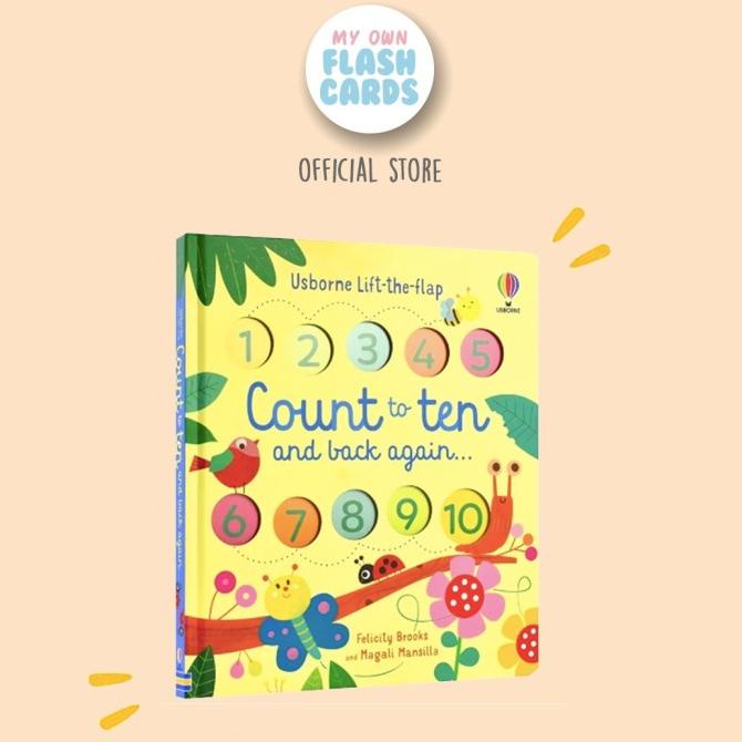 Usborne Lift The Flap Count To Ten And Back Again Buku Edukasi Impor