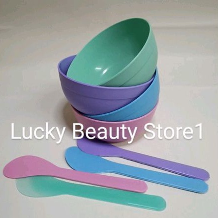 Mangkok Set bowl Mask Mangkuk Masker karet peel off spatula Set