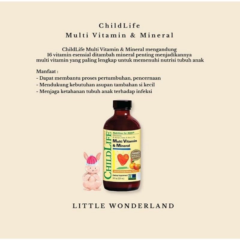 Childlife Multi Vitamin &amp; Mineral 100% original