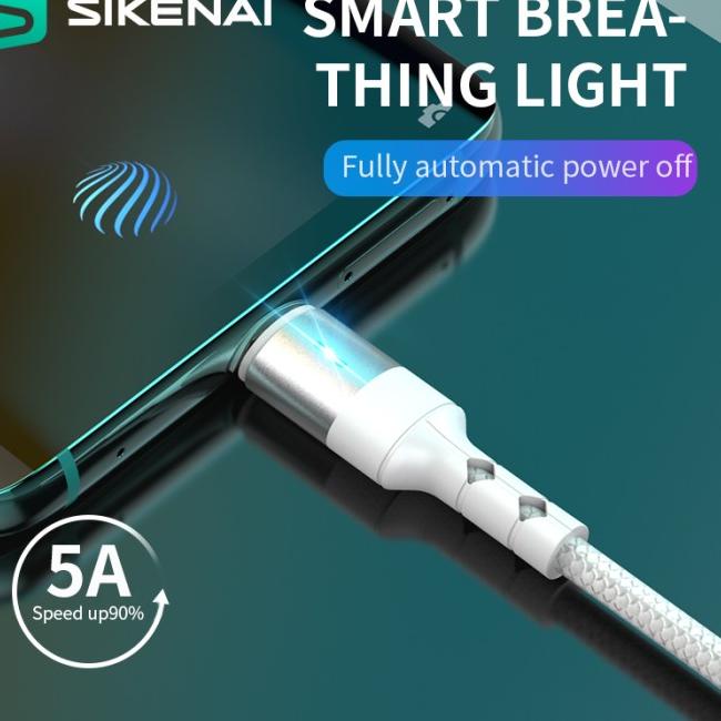 Data Kabel SIKENAI Data Cable CX-8 5A Micro USB Auto Disconnect - Putih