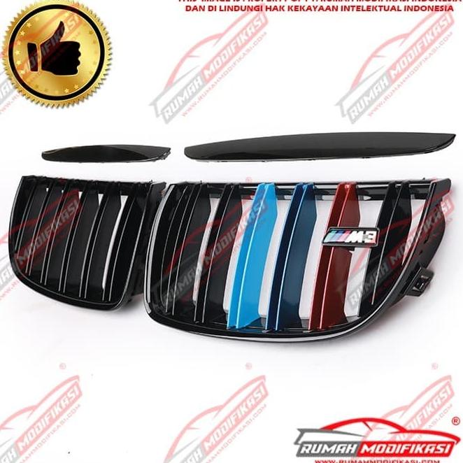 Grill - Bmw E90 2005-2008 - Double Slate - Gloss - M3 Style - Stripes