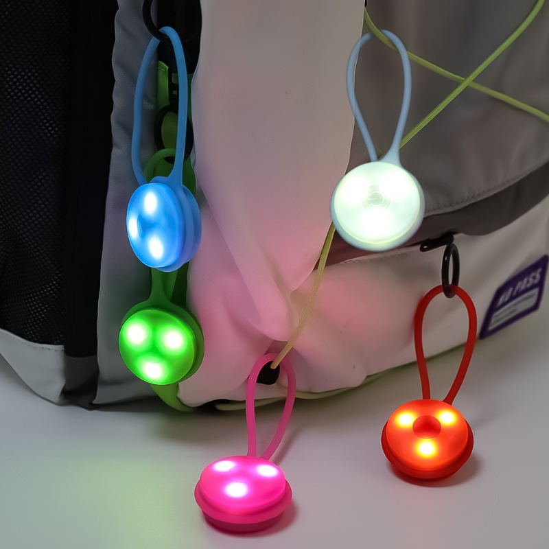 Lampu Sinyal LED Portable Bahan Silikon Anti Air Untuk Tas Ransel