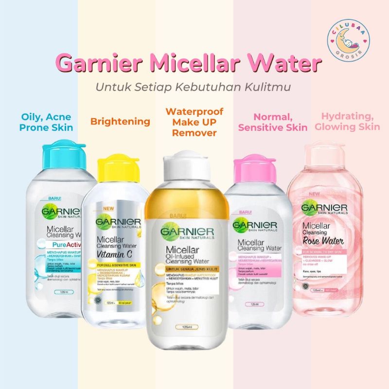 Garnier Micellar Cleansing Water 125ml Pembersih Wajah &amp; Makeup