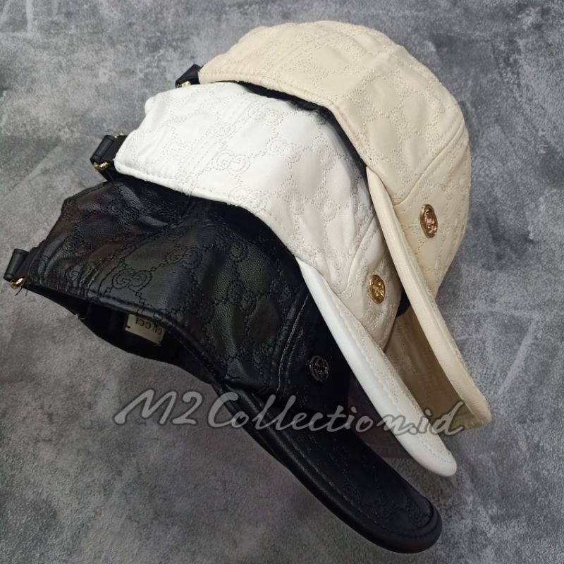 Topi Gucci LEATHER Embos Baseball Topi Premium Quality