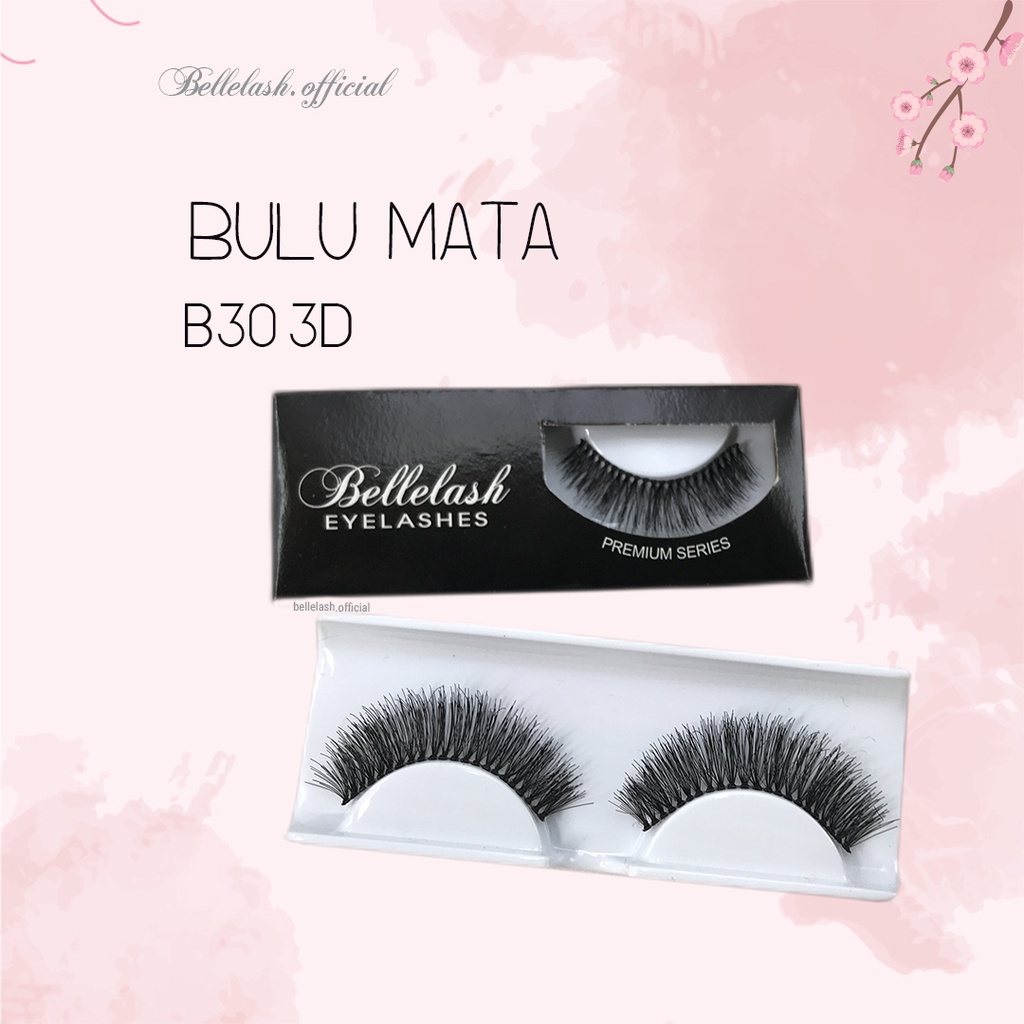 B30 3D Bulu Mata Palsu Handmade Natural False Eyelash Eye Lashes