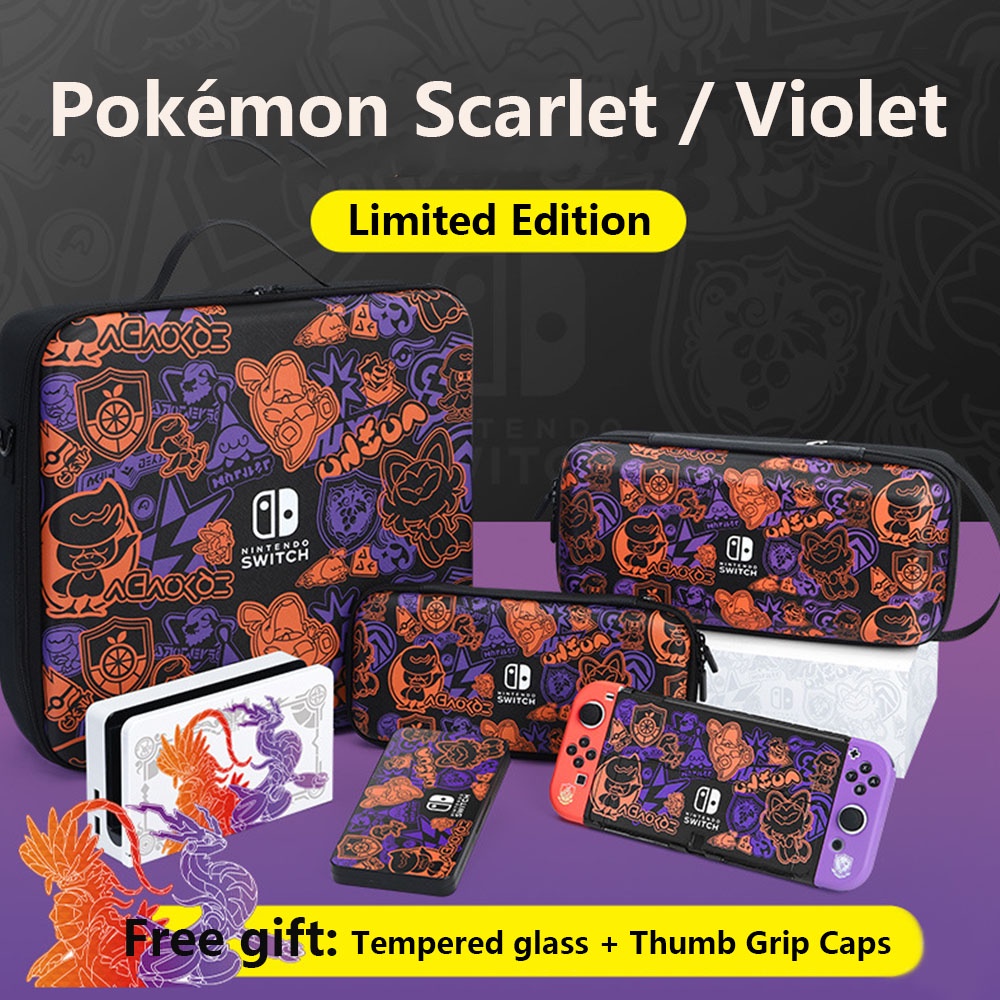 Tas Hard Case Penyimpanan Kartu Model Pok Mon Scarlet / Violet Untuk Nintendo Switch OLED / V1 V2 / Lite