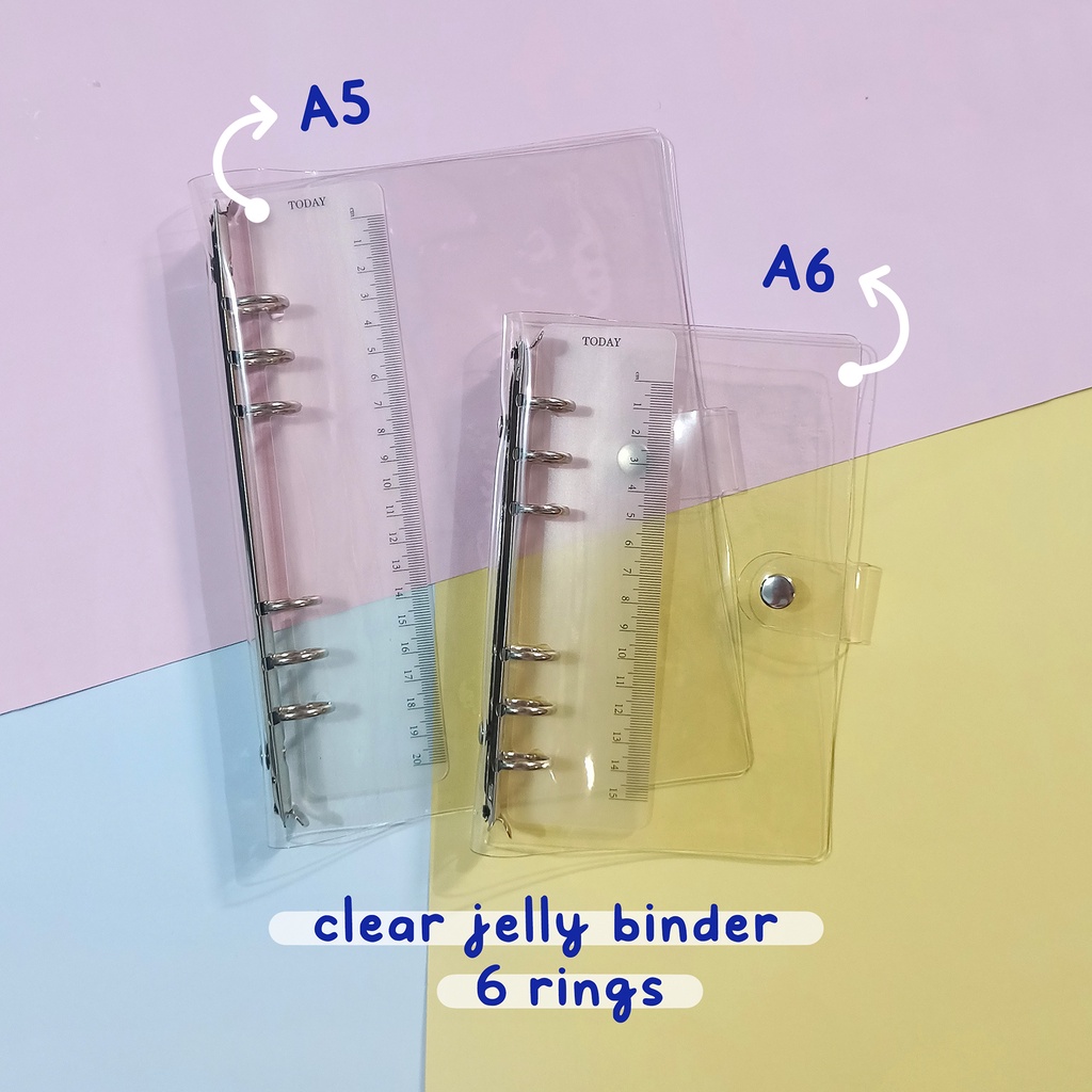 

Clear Jelly Binder - A6 & A5 6 rings