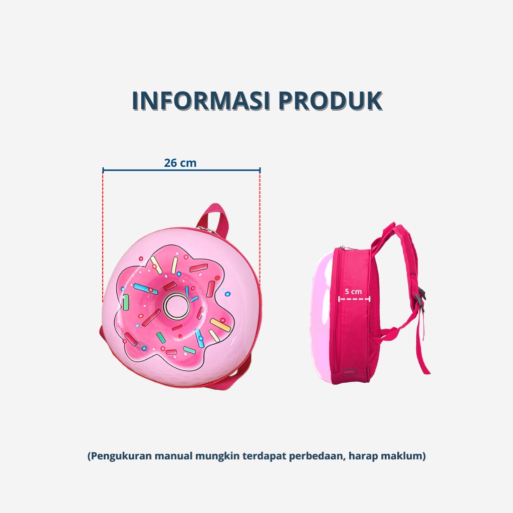 TAS RANSEL ANAK LAKI LAKI DAN PEREMPUAN BACKPACK SEKOLAH TAS DONAT