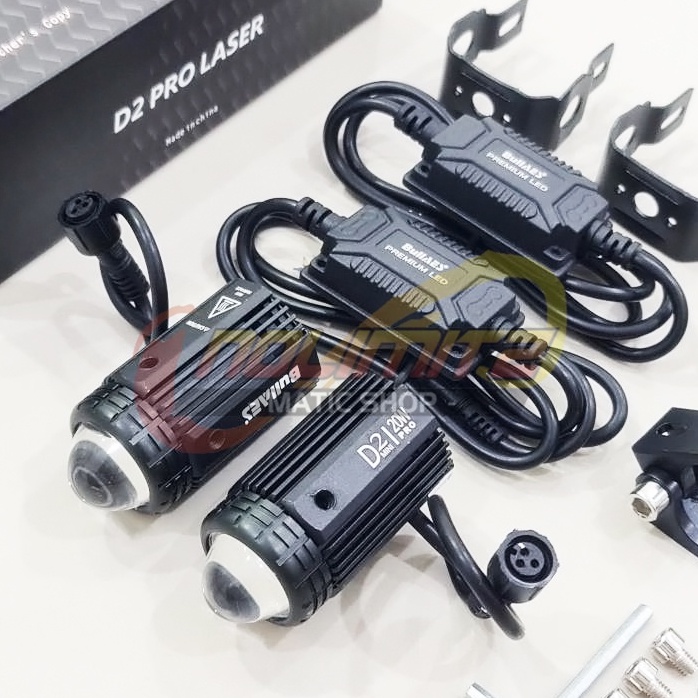 Lampu LED Tembak BullAES D2 Pro Laser 20 Watt Hi Low 2 in 1 Putih Kuning