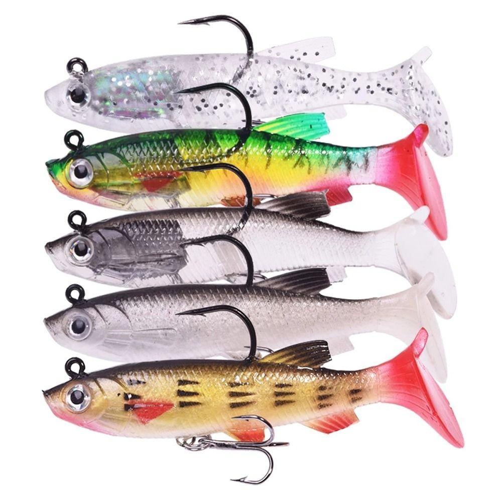 Lanfy Simulasi Memancing Umpan 8.5 cm Memancing Aksesoris Umpan Silikon Wobbler Lure Kualitas Crankbait Ekor Umpan Lembut