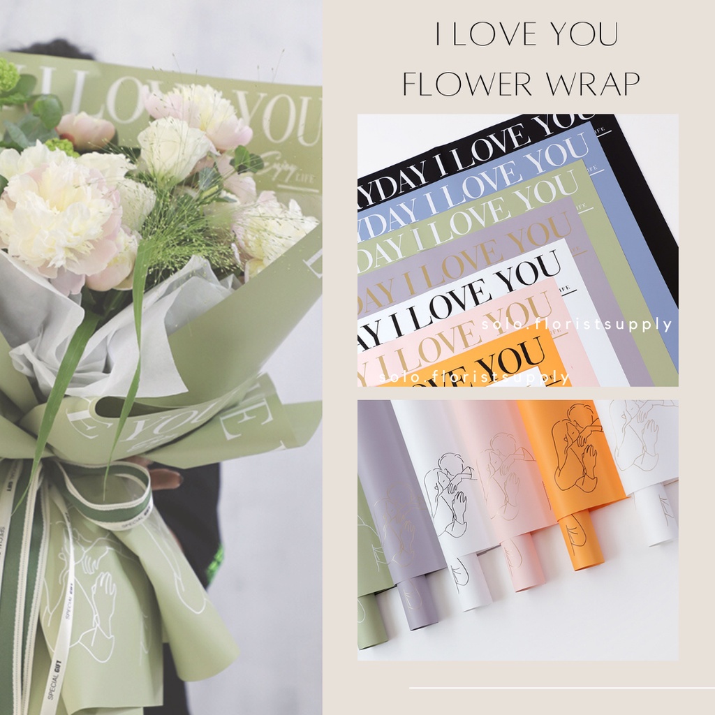 

[ECO] WRAPPING PAPER MOTIF I LOVE YOU COUPLE GIFT FLOWER WRAPPING CELLOPHANE KERTAS BUKET BUNGA FLORAL WRAPPING BUKET CRAFT PAPER GIFT PAPER KERTAS BUNGA FLORIST WATERPROOF PAPER NON WOVEN PAPER PASTEL PAPER BUKET WISUDA MONEY BOUQUET KERTAS MOTIF WARNA