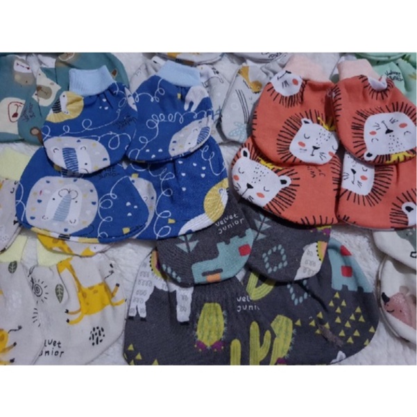 sarung tangan kaki bayi BOBO MOTIF ecer