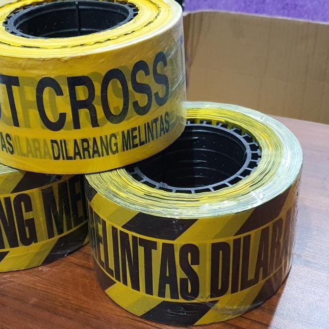 

police line 3x300 dilarang melintas/ baricade tape bertulisan
