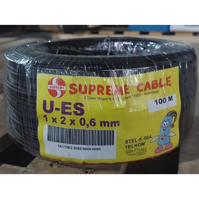 kabel telepon udara isi 2 supreme 1pair 100meter