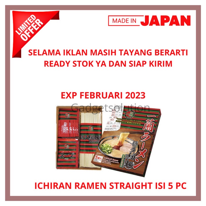 

NEW Ichiran ramen pork isi 5 pcs - Exp 2/2023