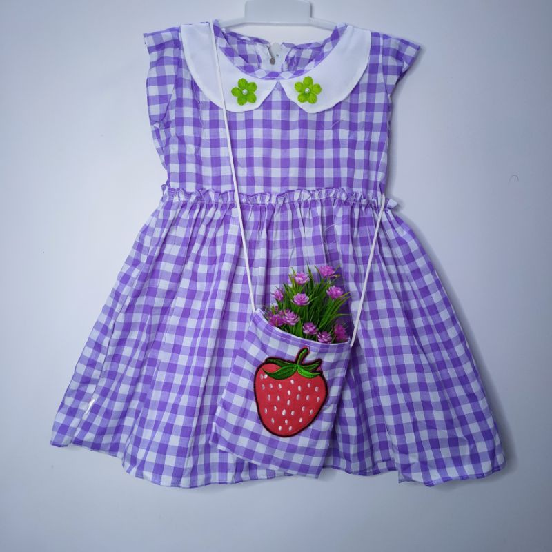 DRESS ANAK POLKA USIA 1-2 TH