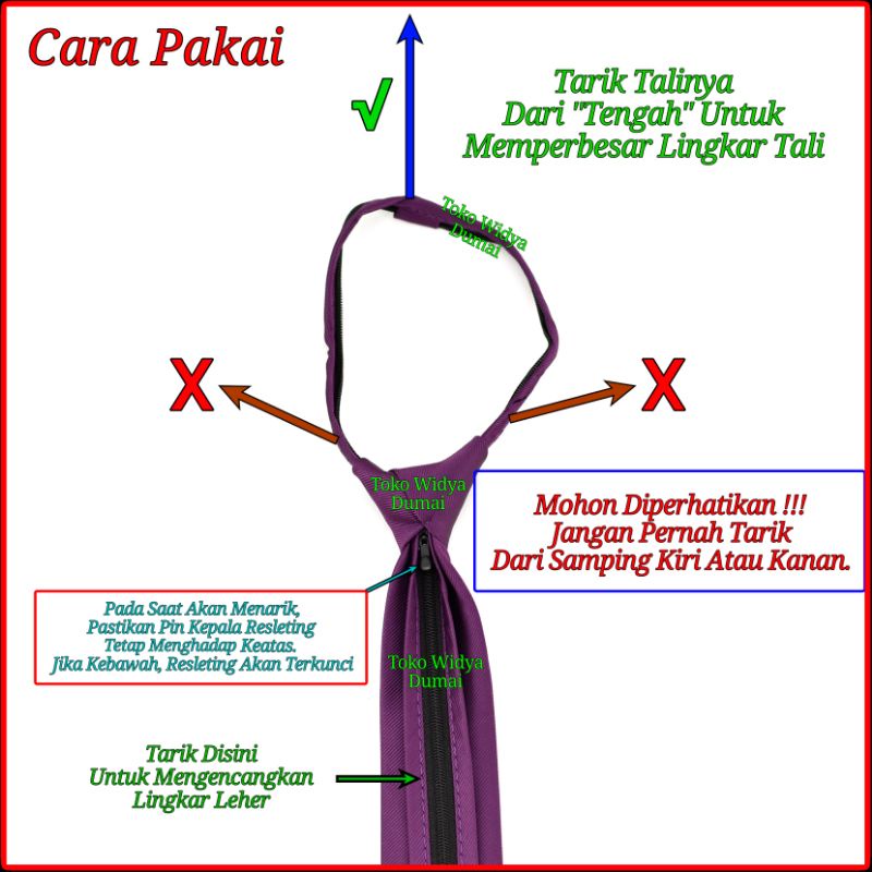 Dasi Resleting Instant Pria Kualitas Premium Langsung Jadi DR7 Lebar 7cm