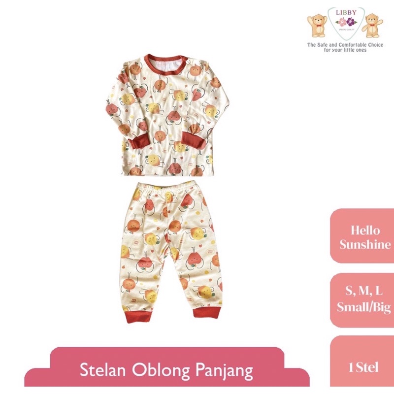 Libby stelan panjang piyama anak Dreamland SML 2L XL XXL