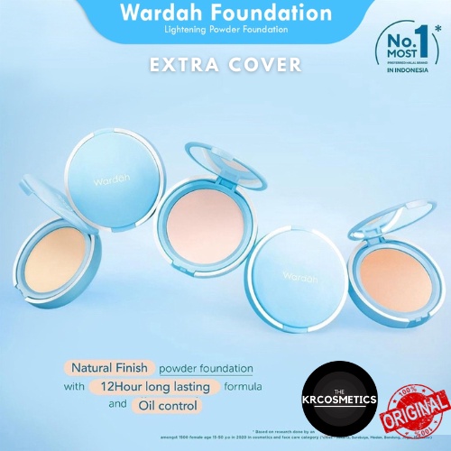 Wardah Lightening Powder Foundation Extra Cover SPF 22 15 GR