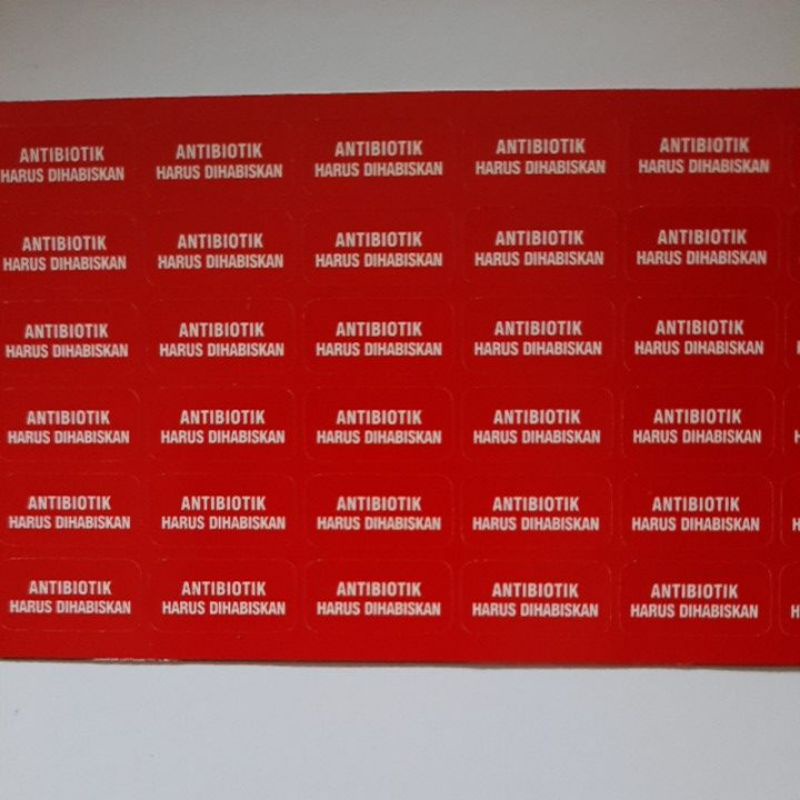 

Stiker Label Obat Antibiotik Harus Dihabiskan