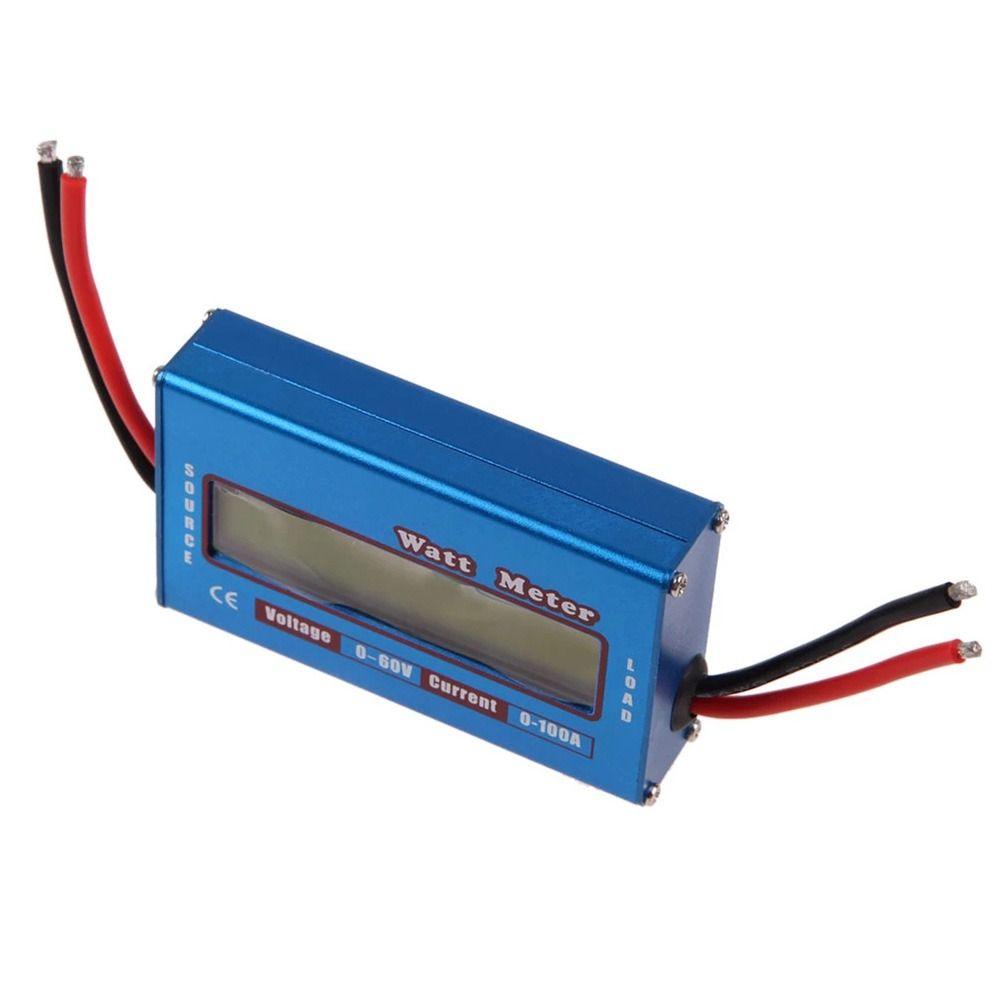 Top Digital Current Energy Meter LCD Display Alat Ukur Arus Listrik Tenaga Surya Analyzer 12V 24V Watt Volt Amp Meter