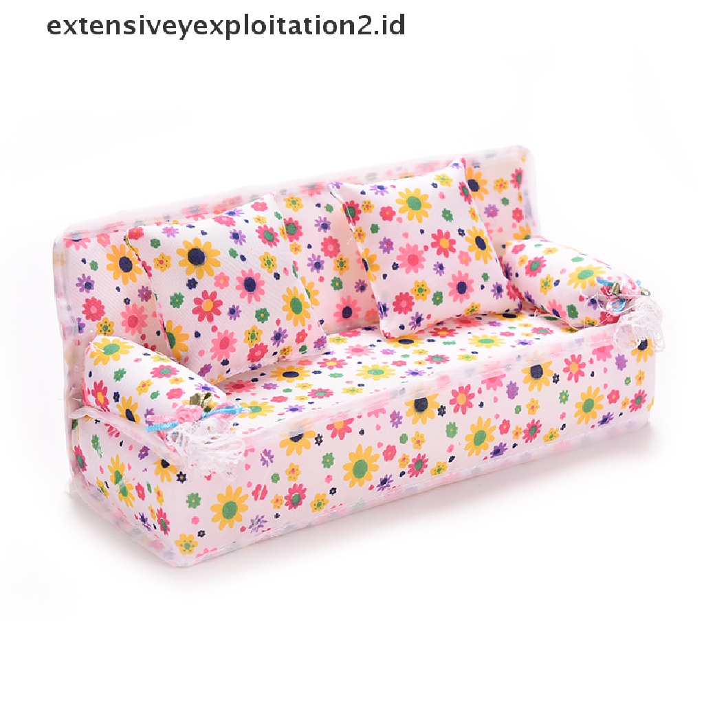 3 Pcs / set Sofa 2 Bantal Untuk Furniture Rumah Boneka Barbie