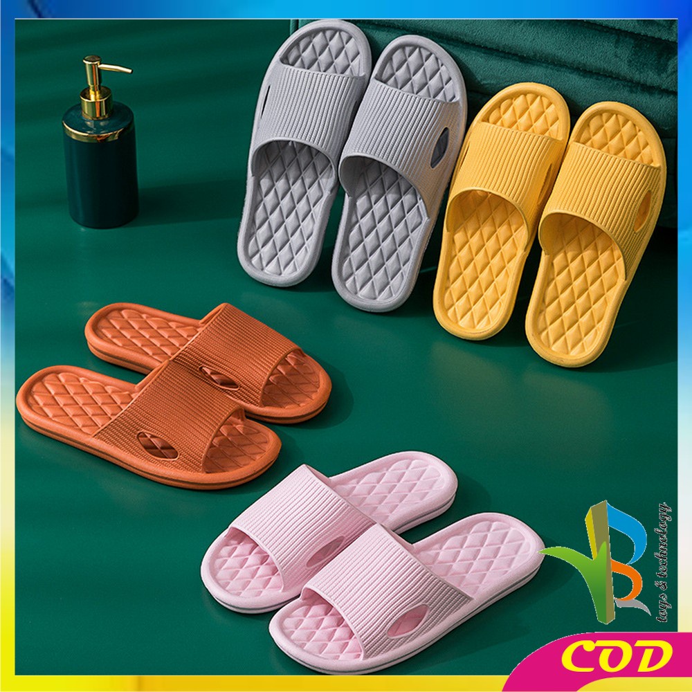 RB-S35 Sandal Rumah Berkualitas EVA Karet Polos / Sandal Kamar Mandi Berbahan Empuk Sendal Karet Couple Polos Korean Style Murah Anti Selip