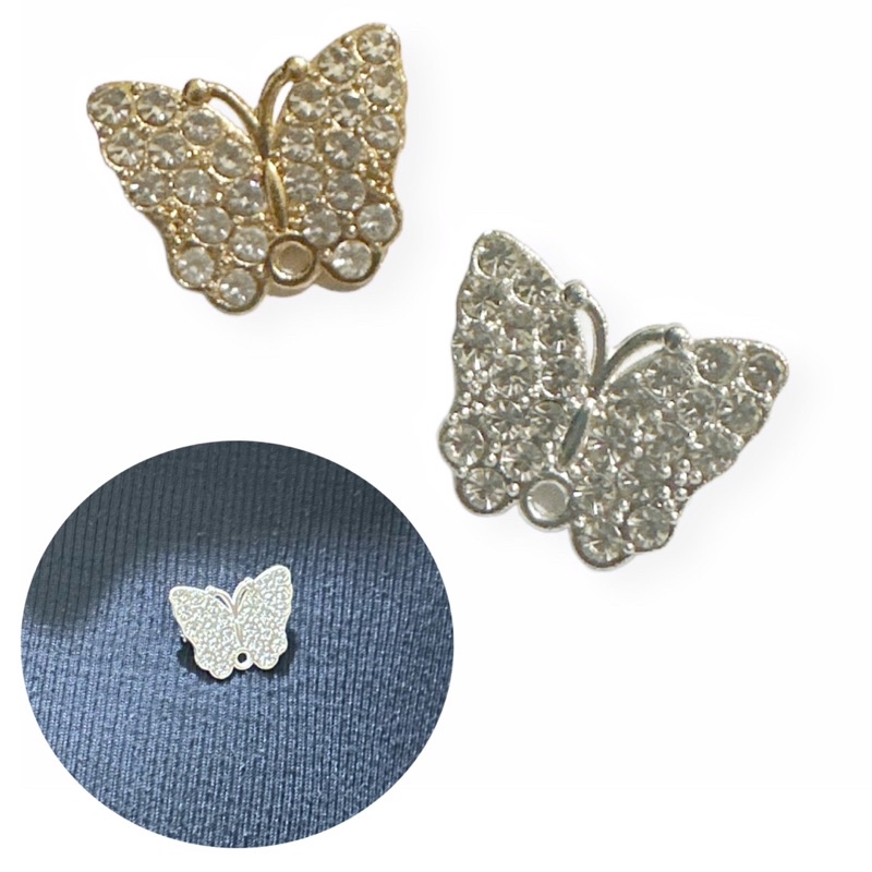 Bros Tusuk Zircon Aneka Bentuk Korean Brooch Pin Tuspin Peniti Pita Kupu Butterfly