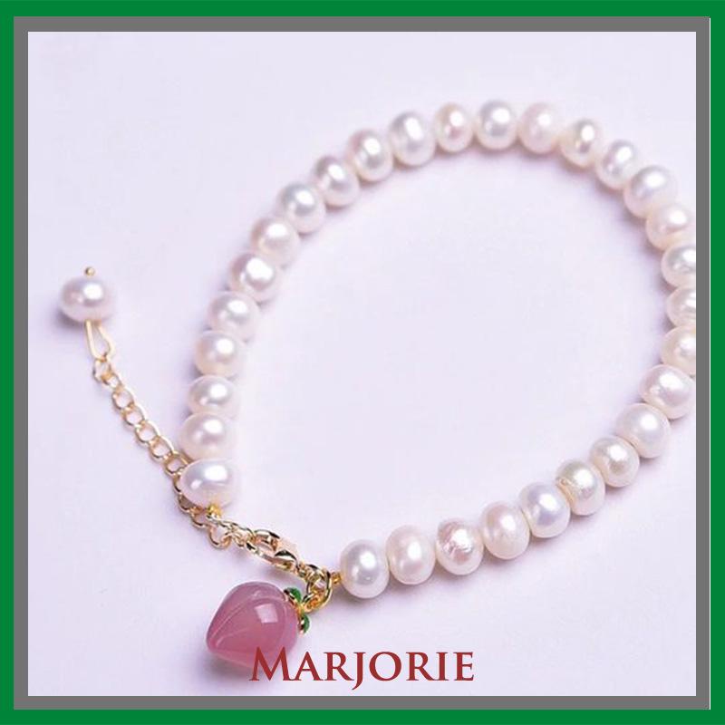 Gelang Mutiara Persik Pelajar Wanita Niche Design Sisters Couple Best Friends Gelang-MJD