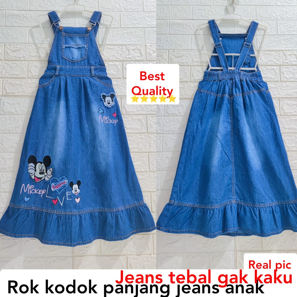 rkpj/overall/wearpack/rok kodok panjang jeans anak perempuan berkualitas/jumsuit/baju anak/jeans ana