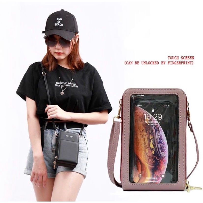 Tas Wanita Murah Tas HP Touchsreen Bahan Miniso