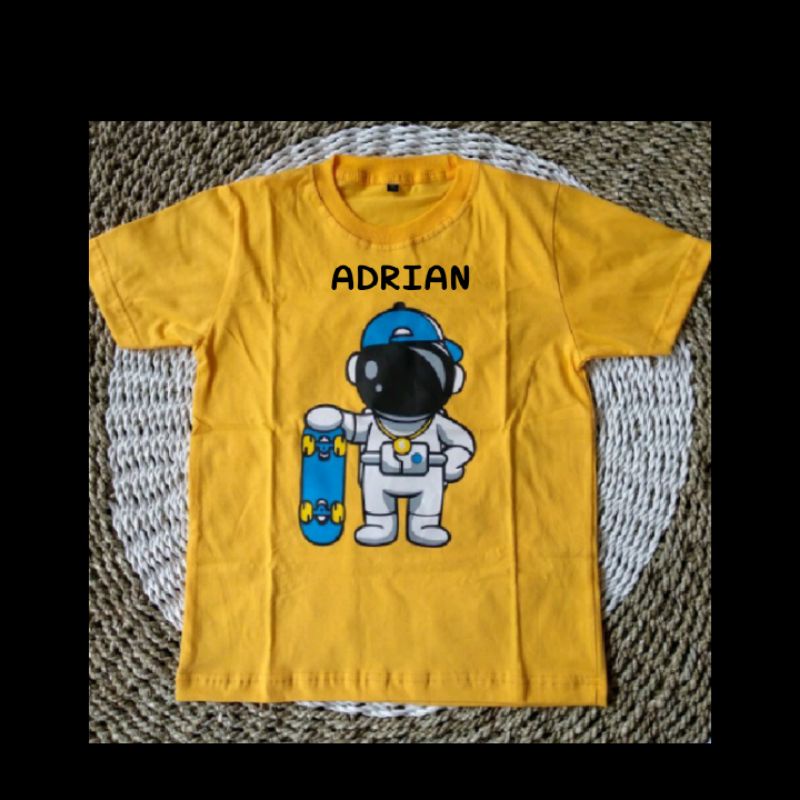 Kaos anak combed 30s distro karakter astro bisa custom nama