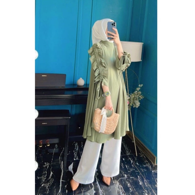 IL - Atasan Tunik Wanita Zora Rayon Premium / Pakaian Muslim Wanita Kekinian