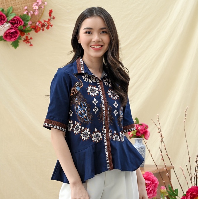 Atasan Batik 288 JM/ Kemeja Batik Wanita Modern