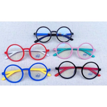 Kacamata Anti Radiasi Anak Bulat Fashion Wanita Murah - Eyeglasses Frame Plastic Import